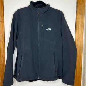 Womens Large Black The North Face Zip Jacket USED
